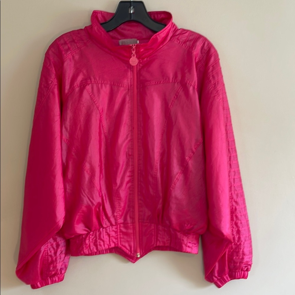 Very Rare Vintage Adidas Pink Windbreaker Jacket Breakdance Old School Medium